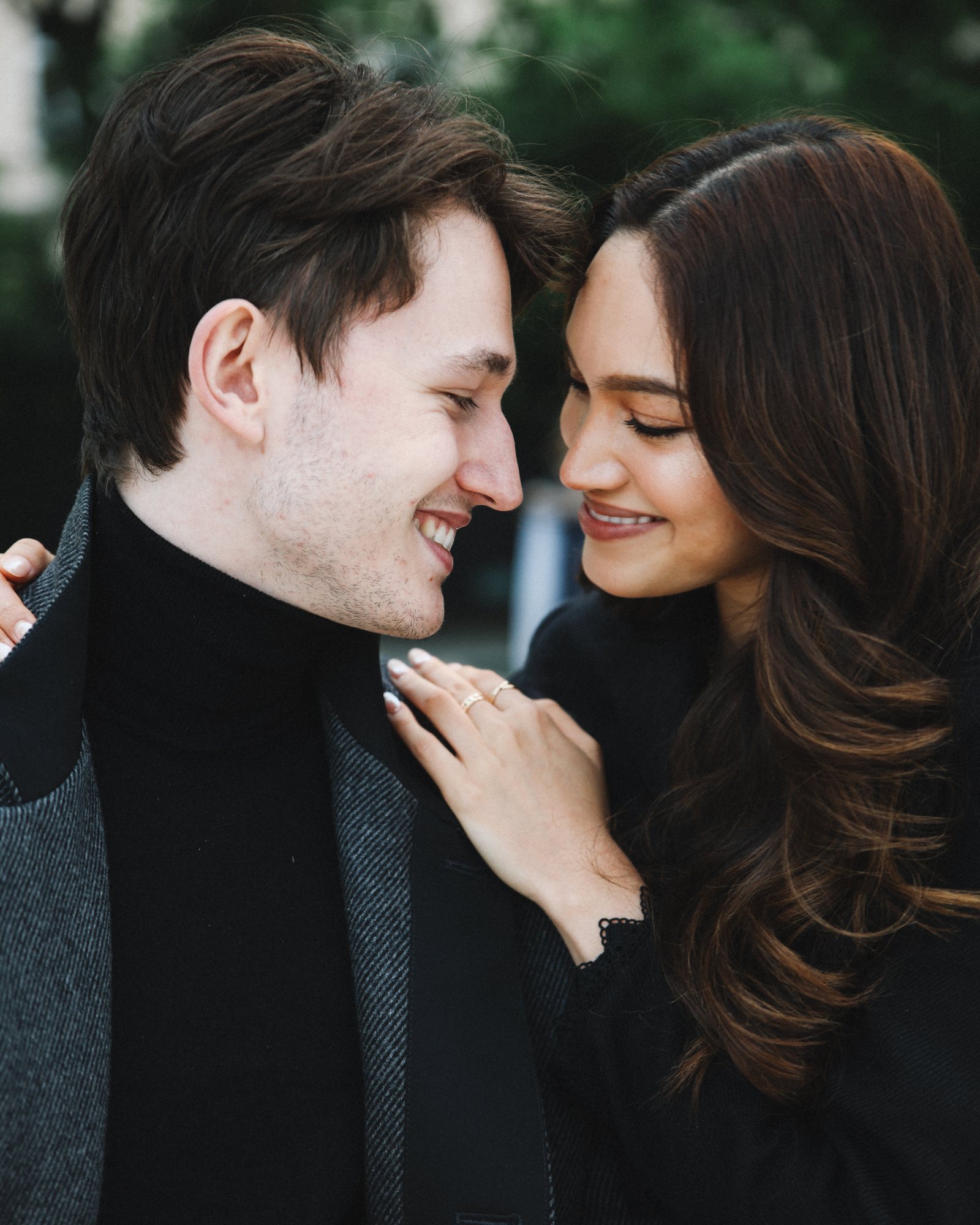Close-up couple portrait, foreheads touching, LS Visuals
